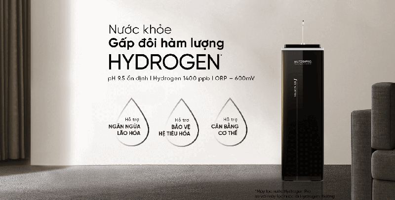 Dòng máy lọc nước bổ sung thêm Hydrogen