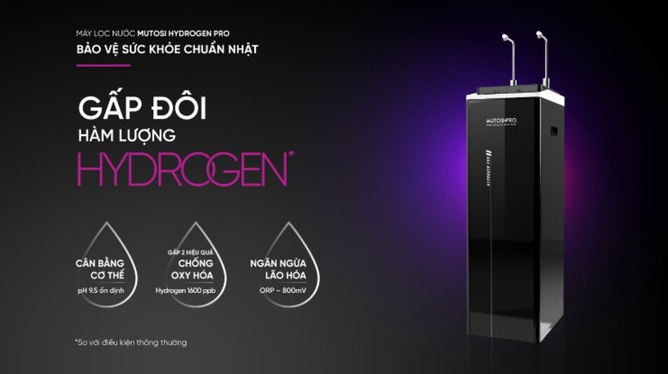 Dòng máy lọc nước Hydrogen Pro của Mutosi