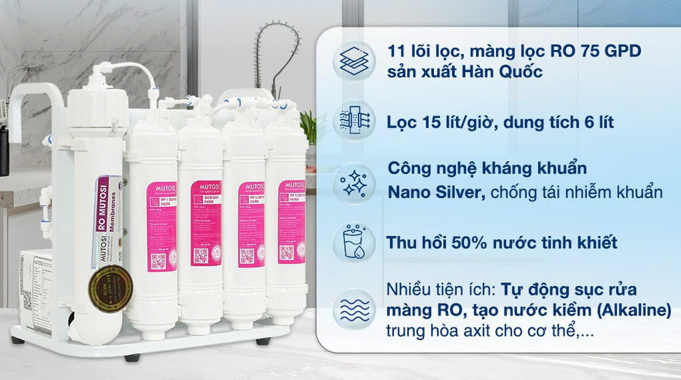 Hệ thống lõi lọc từ 8 - 10 cấp