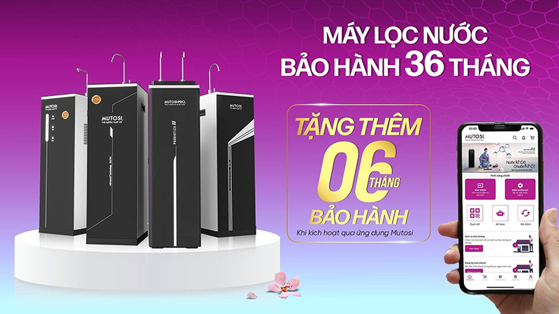 Bảo hành chính hãng Máy lọc nước Mutosi lên đến 36 tháng trên Toàn Quốc