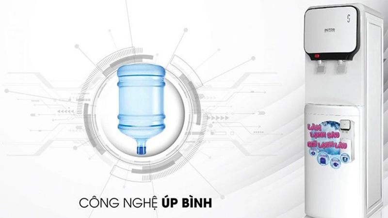 Bỏ bình nước nếu sử dụng cây nước nóng lạnh dạng úp bình