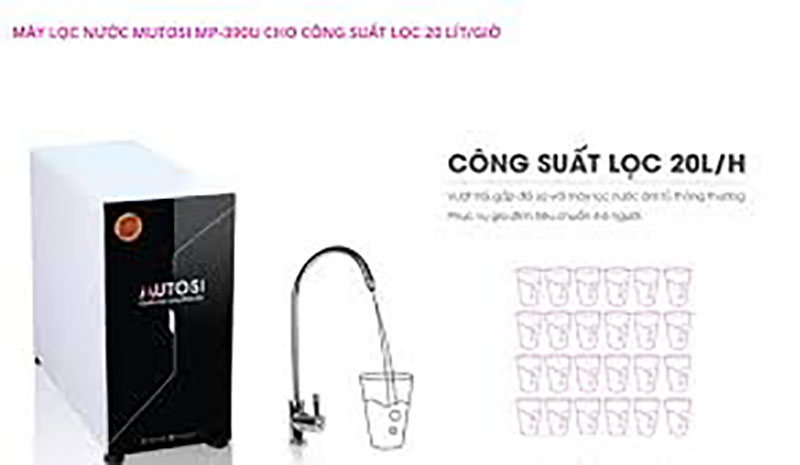 Công suất lọc lên tới 20l/h