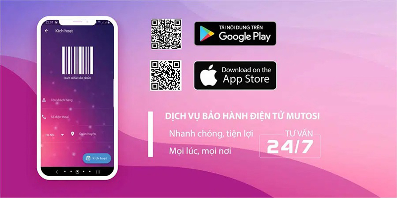 Dịch vụ bảo hành điện tử Mutosi nhanh chóng, tiện lợi 24/7