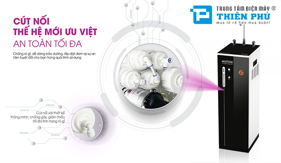 Hệ thống lõi và cút nối nhanh quick change (thay nhanh) đảm bảo an toàn dễ dàng thao tác thay thế lắp đặt