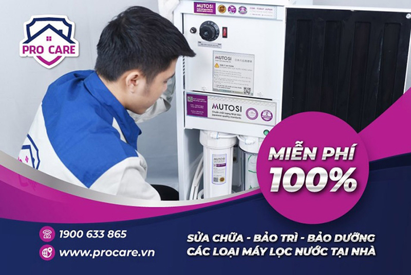 Liên hệ tới dịch vụ sửa chữa máy lọc nước Pro Care từ Mutosi để được hỗ trợ nhanh chóng