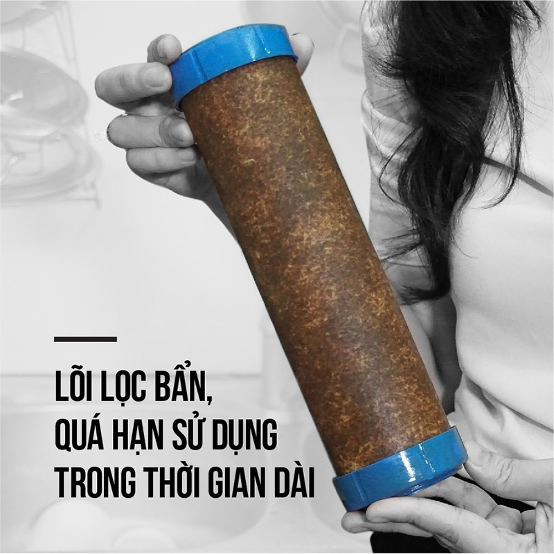 Không chỉ khiến máy không hoạt động, lõi lọc bẩn còn là nỗi ám ảnh với sức khoẻ của gia đình bạn