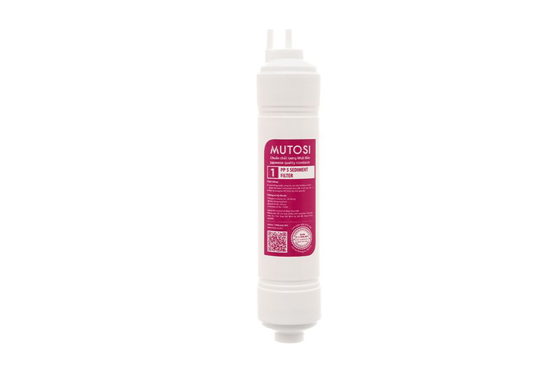 Lõi lọc số 1 PP 5 micron lọc sạch những bụi bẩn có kích thước lớn hơn 5 micron trong nguồn nước đầu vào