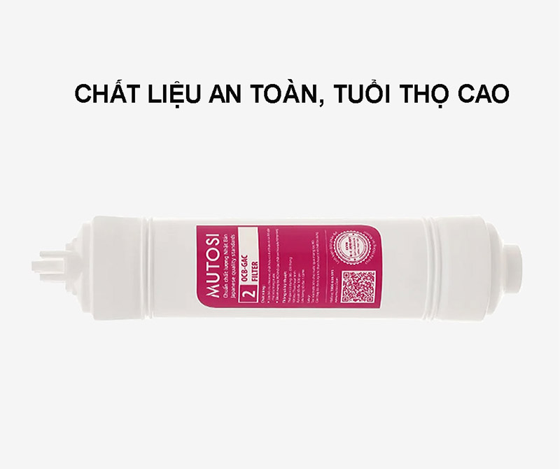 Lõi lọc thô số 2 có chức năng hấp thụ mùi, các chất hữu cơ hoặc kim loại trong nước