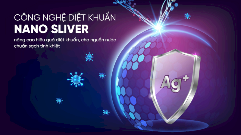 Lõi Nano Silver được lắp trong hệ thống lọc nước nhằm bổ trợ khoáng chất có lợi cho cơ thể