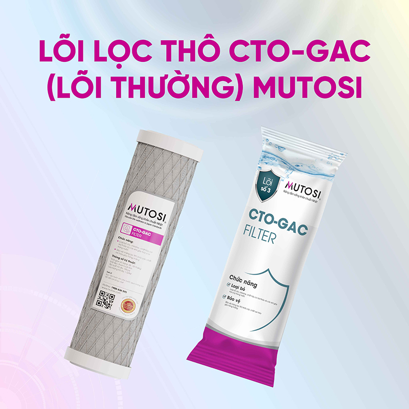 Lõi số 3 CTO GAC lọc và loại bỏ mùi hôi khó chịu trong nguồn nước