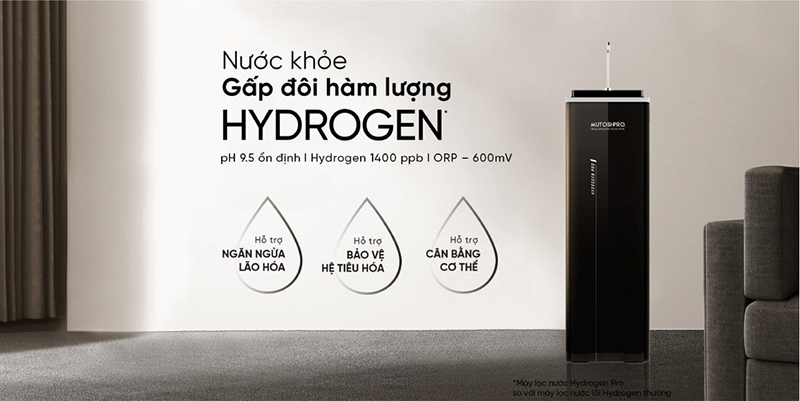 Màn hình cảm ứng tích hợp trên máy lọc Mutosi Hydrogen Pro Ion kiềm MP-F081-H3 hỗ trợ người dùng lấy nước tiện lợi với thao tác một chạm