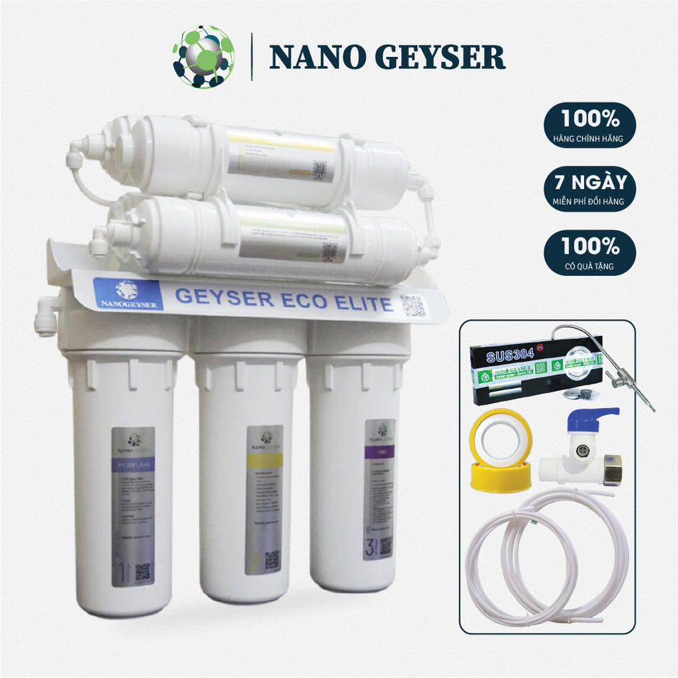 Sử dụng màng UF với cấu trúc sợi rỗng giúp máy lọc Nano Geyser Eco Crystal tăng cường khả năng làm sạch tạp chất, đặc biệt là nâng cao hiệu quả loại bỏ rỉ sắt độc hại