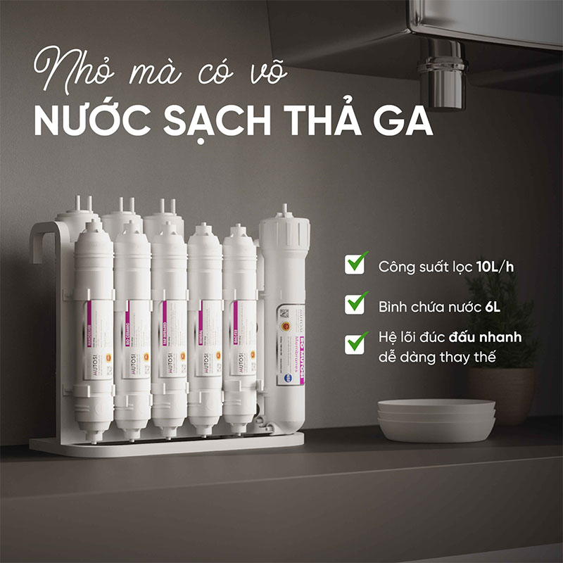 Máy lọc nước 9 cấp để gầm không tủ Mutosi MP-192