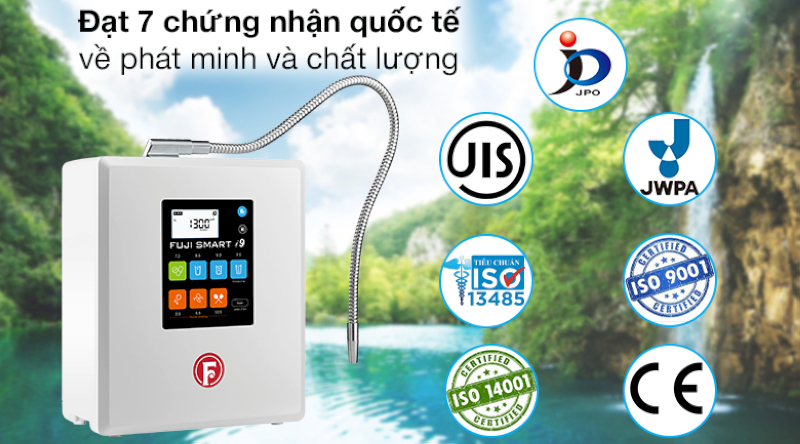 Máy lọc nước Fuji Smart i9 thành công đạt 7 chứng nhận quốc tế