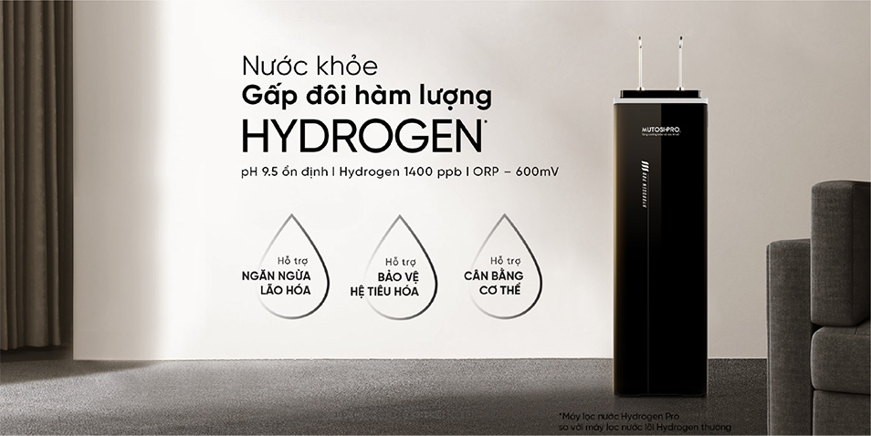 Máy lọc nước Hydrogen Pro Ion Kiềm MP-F081-HC4H3 tạo ra nước tốt cho sức khỏe