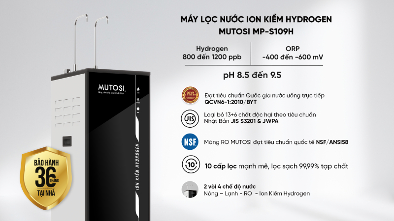 Máy lọc nước Ion Kiềm Hydrogen MP-S109H 