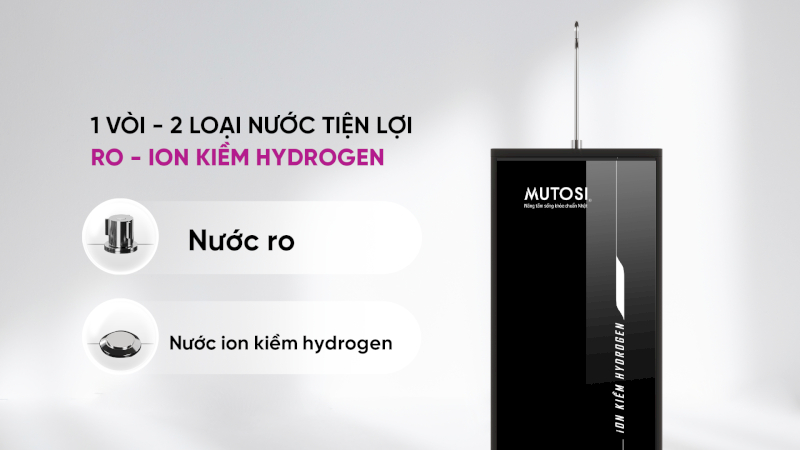 Máy lọc nước MP-S1001H kết hợp 2 loại nước RO - Ion Kiềm Hydrogen tiệm lợi chỉ trong 1 vòi nhằm đáp ứng đa dạng nhu cầu sử dụng của người dùng