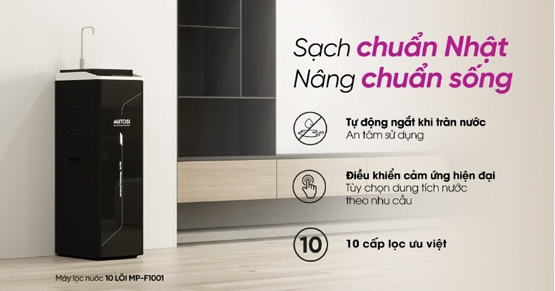 Máy lọc nước Mutosi - Cung cấp nguồn nước sạch khỏe và nhiều dưỡng chất giúp thanh lọc cơ thể tốt hơn mỗi ngày