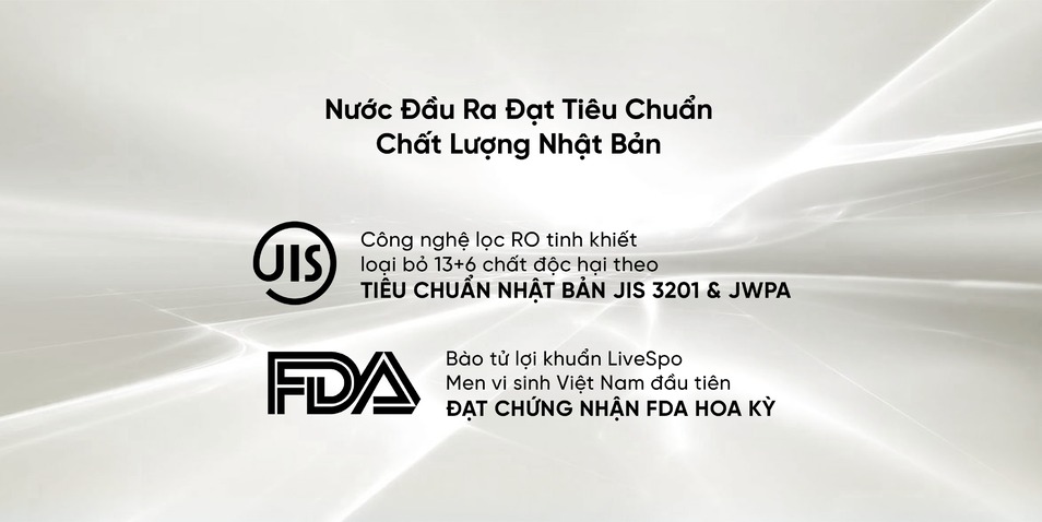 Máy lọc nước Mutosi Pro cho nước đầu ra đạt chuẩn an toàn sức khỏe