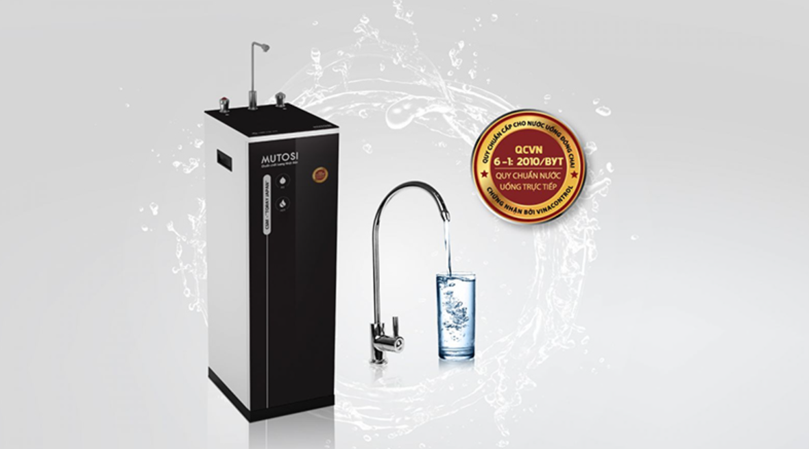 Chất lượng nguồn nước qua máy lọc nước RO Mutosi đạt tiêu chuẩn QCVN6-1:2010/BYT