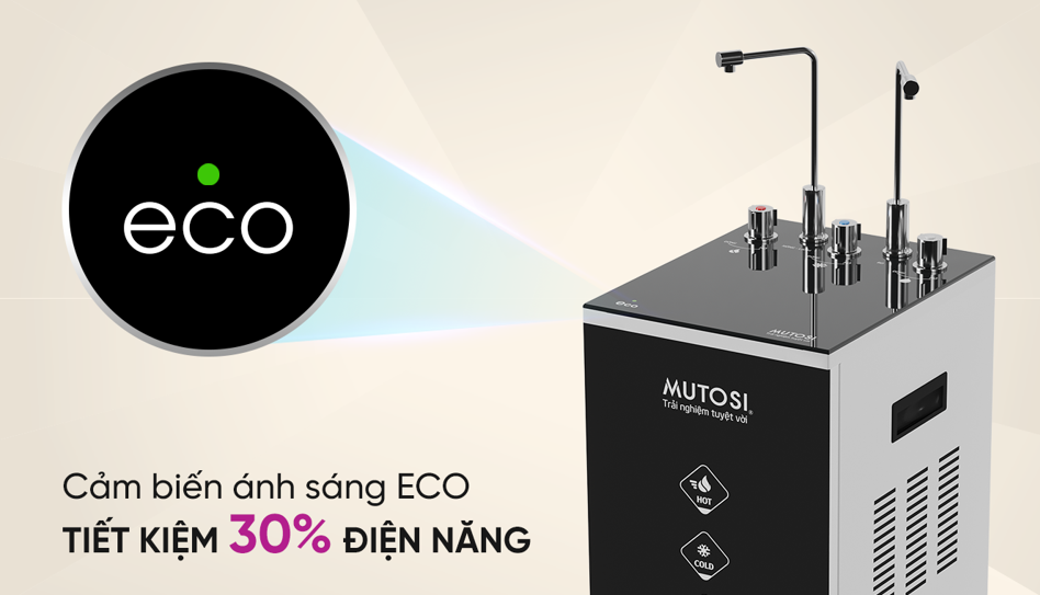 Người dùng có thể trải nghiệm công nghệ cảm biến ánh sáng với dòng máy lọc nước Mutosi MP-6102HC-ECO