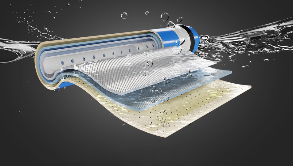 Máy lọc RO tạo nước tinh khiết với hệ thống lọc thô kết hợp màng thẩm thấu ngược