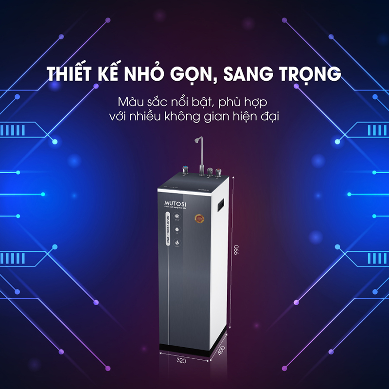 MP-350D-GR có thiết kế kiểu dáng tủ đứng với màu sắc ghi xám thanh thoát, tinh tế