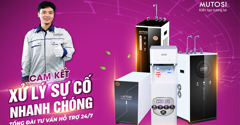 Mutosi có chính sách bảo trì, bảo hành nhanh chóng, đáp ứng nhu cầu của khách hàng 24/7