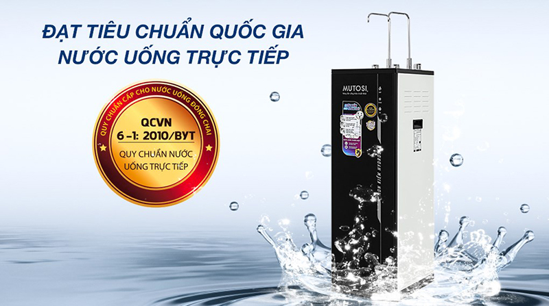 Sản phẩm lọc nước của MUTOSI đạt chứng nhận Quy chuẩn Quốc gia nước uống trực tiếp