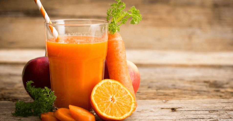 Nước ép cà rốt giúp làn da khỏe khoắn