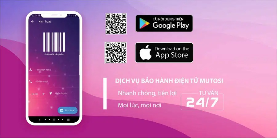 Phần mềm hoạt động trên cả nền tảng IOS và Android, luôn có sẵn ngay trên Appstore và Google Play