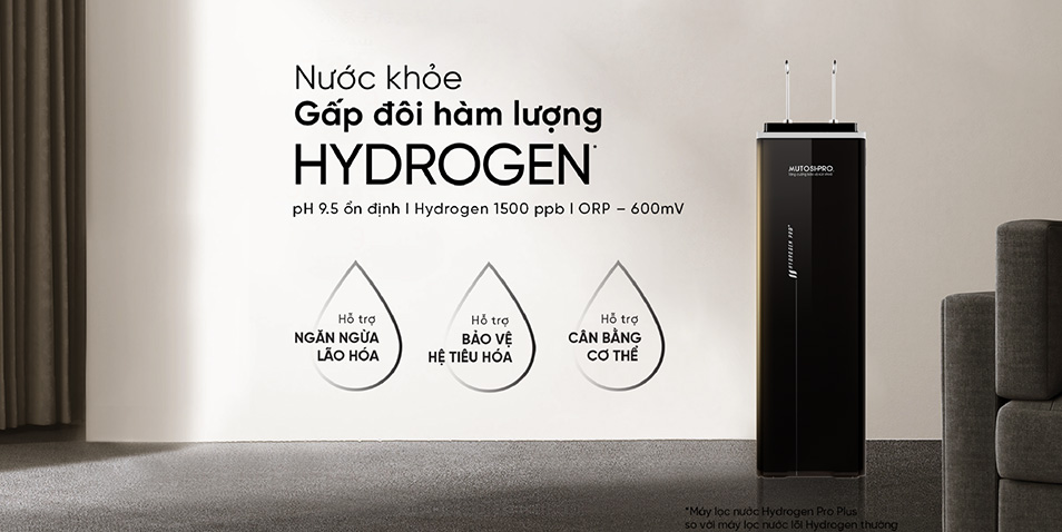 Sử dụng máy lọc nước Hydrogen Pro Mutosi