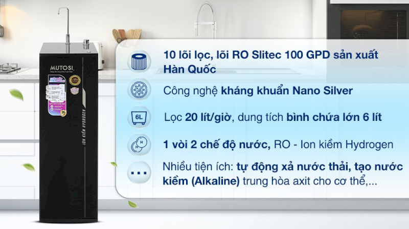 Tăng cường miễn dịch, phòng ngừa bệnh đường ruột với máy lọc nước lõi lọc Nano Silver của Mutosi