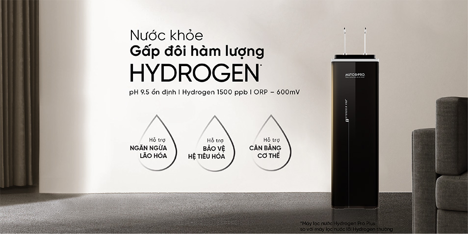 Thanh lọc đạt hiệu quả cao hơn với máy lọc nước Hydrogen Mutosi