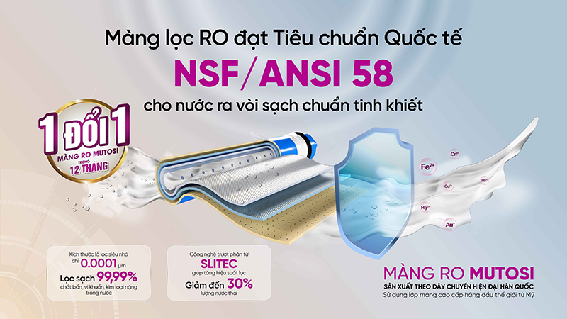 Trải nghiệm nguồn nước tinh khiết đến 99.99%