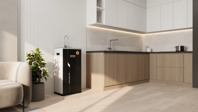 Thiết kế tủ đứng màu đen, dễ dàng phù hợp với không gian nội thất hiện đại.