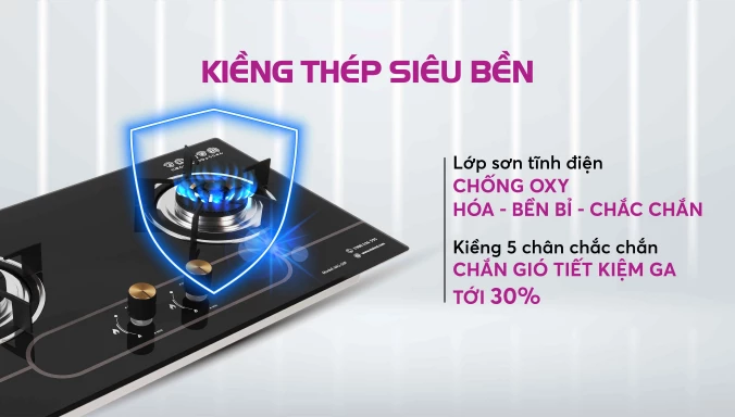 Kiềng bếp làm bằng thép sơn tĩnh điện siêu bền